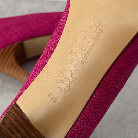 Charles by Charles David Plateau Magenta Linen Pumps, 9 NWOT - Picture 7 of 8